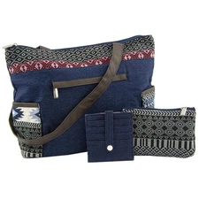 Canyon Sky Sedona Denim Handbag, Credit Card Holder and Coin Purse