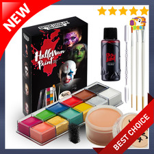 Spooktacular Creations 8 PCS Halloween Makeup Kit SFX Face Body Paint Set Sfx