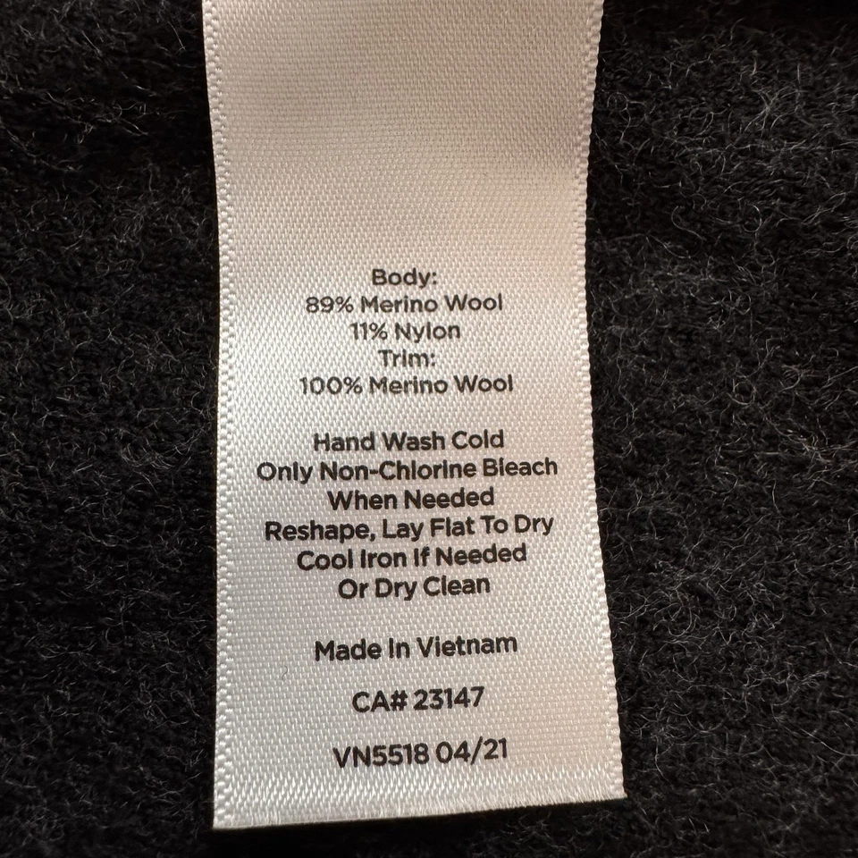 Cárdigan Suéter Talbots Pura Lana Merino Talla 1X Gris Espiga Tejido Bolsillos Foto 4 de 4