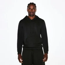 Skims Men’s Classic Fleece Lounge Hoodie Sweatshirt Medium Washed Onyx Black