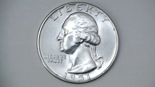 1951 D Washington Quarter BU Uncirculated 90% Silver