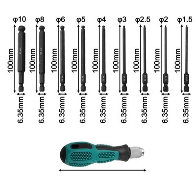 100 -mm -Kugel -Endbits F??r Schwer Zug?ngliche R?ume F??r Verschiedene Winkel