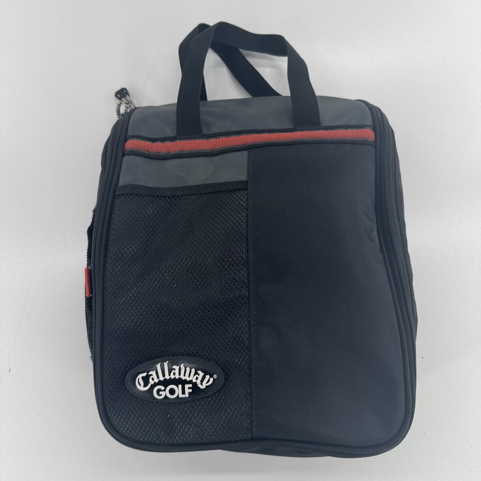 Travel Case Full Zip Vented Handles Black Gray