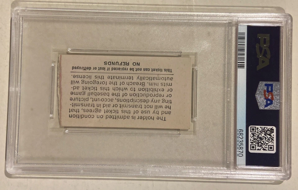 Stan Musial 1963 Sep 29 Baseball Ticket Stub Final Game 3630 Hit Certified PSA 3 - Image 3 of 4