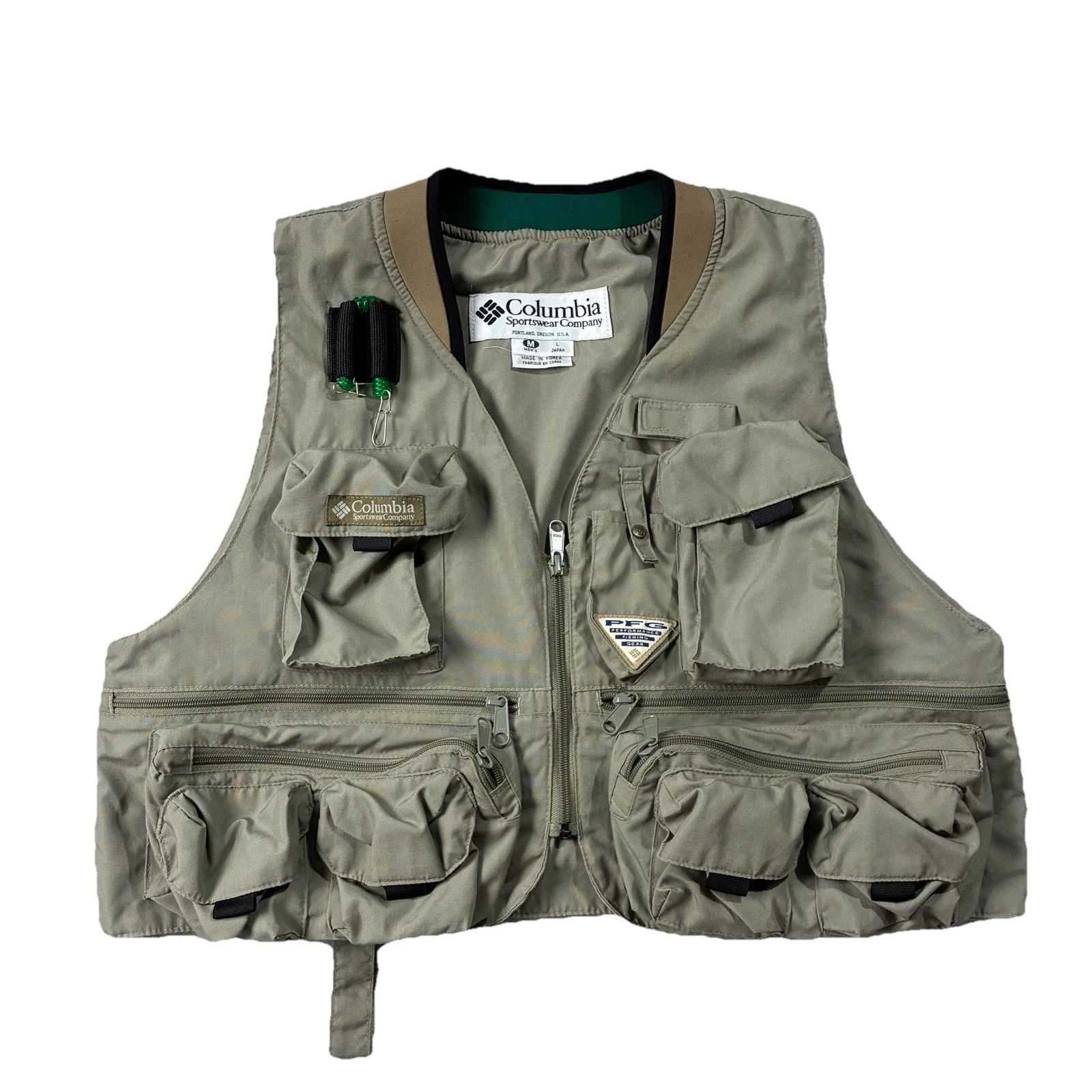 VTG Columbia PFG Multi-pocket Full Zip Fishing Vest Green Men L Utility Gorpcore
Opens in a new wind