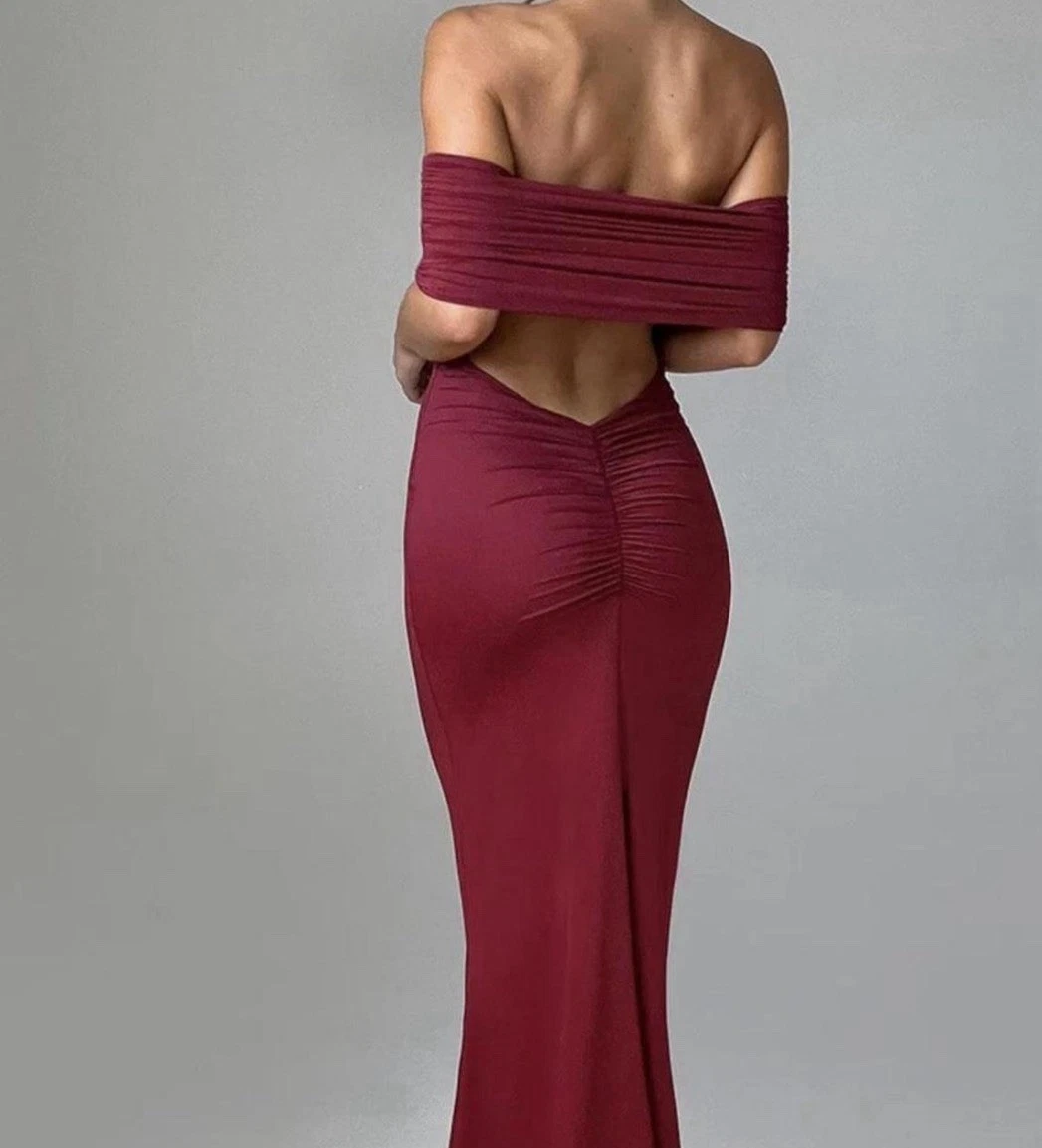 azevedo knotted halter maxi dress Cotton halter maxi dress with embroidery by Nay