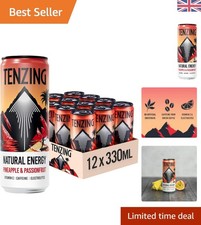 Image of Tenzing Energy Drink, Pineapple & Passionfruit, 330ml - Pack of 12 Cans