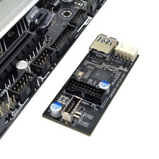 USB 3.2 front GEN1 to dual 19PIN or TYPE-C 3.2 TYPE-E adapter A-KEY