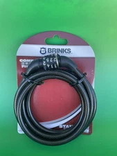 Brinks Bike Lock Combo Preset 5” Flexible Steel Cable 165-14405