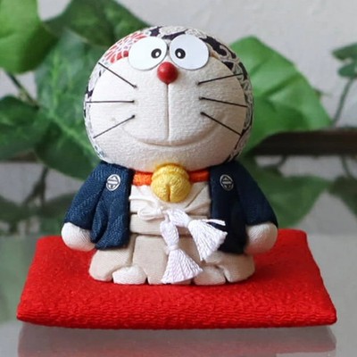 Doraemon Edo Kimekomi Doll Kouichikou Mastapi Japanese Yuzen Traditional Figure