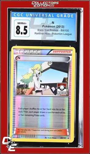 BW Black Star Promo N BW100 Reverse Holo Pokemon League CGC 8.5