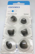 Medium Vented Click Sleeve 6 pk Signia Rexton Miracle Ear Kirkland US seller
