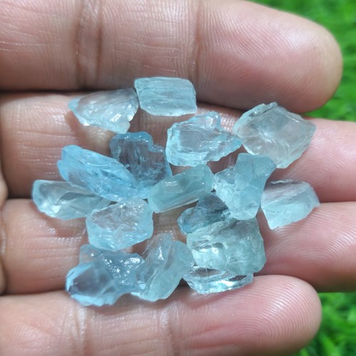Awesome Blue Aquamarine Crystal Raw Minerals Specimen Loose Gemstone For Jewelry - Picture 19 of 55