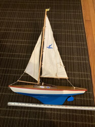 VINTAGE SEIFERT-BOOT SAILBOAT SCHUTZMARKE MADE IN GERMANY POND TOY BOAT READ - Picture 1 of 23