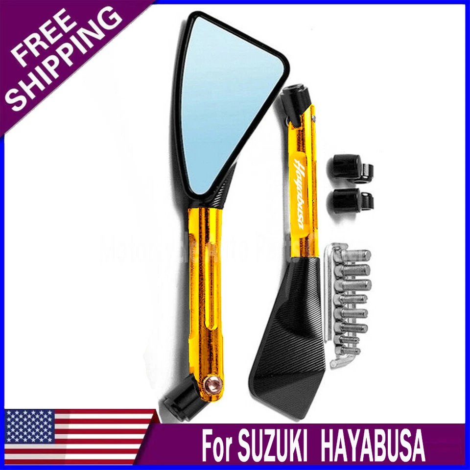 For Suzuki Hayabusa Aluminum Motorcycle Mirror Handlebar Mirrors Rear View Foto 3 de 4