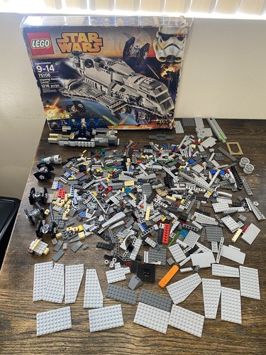 LEGO Star Wars Imperial Assault Carrier 75106 Ship INCOMPLETE WITH BOX Used - Picture 1 of 23