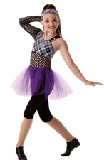 Lot of 6 School Rock Child Small Dance Costume Capri Unitard w/Tulle Skirt New