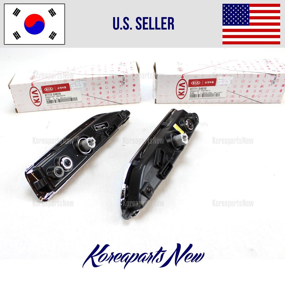 FRONT Fenders Garnish Molding Turn Signals set 2 pcs ⭐OEM⭐ Kia 