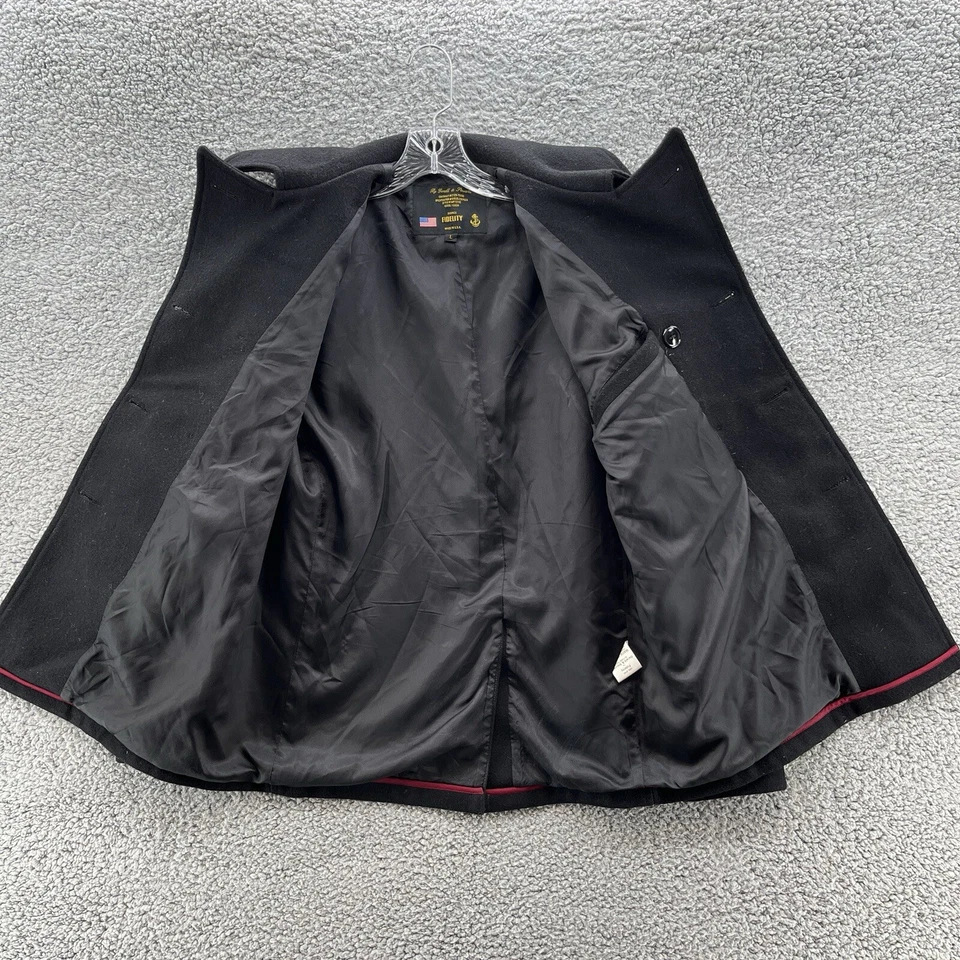 VTG US Navy Peacoat Womens Large Black Wool Double Breasted US Military - Image 2 of 4