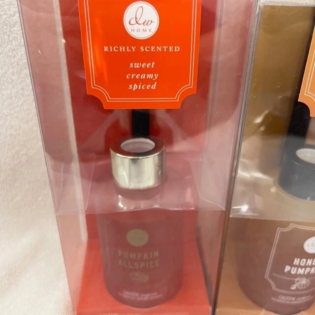 3 LOT - DW Home PUMPKIN ALL SPICE-HONEY PUMPKIN Scented Reed Diffuser 3.4 oz ea. - Image 2 of 4