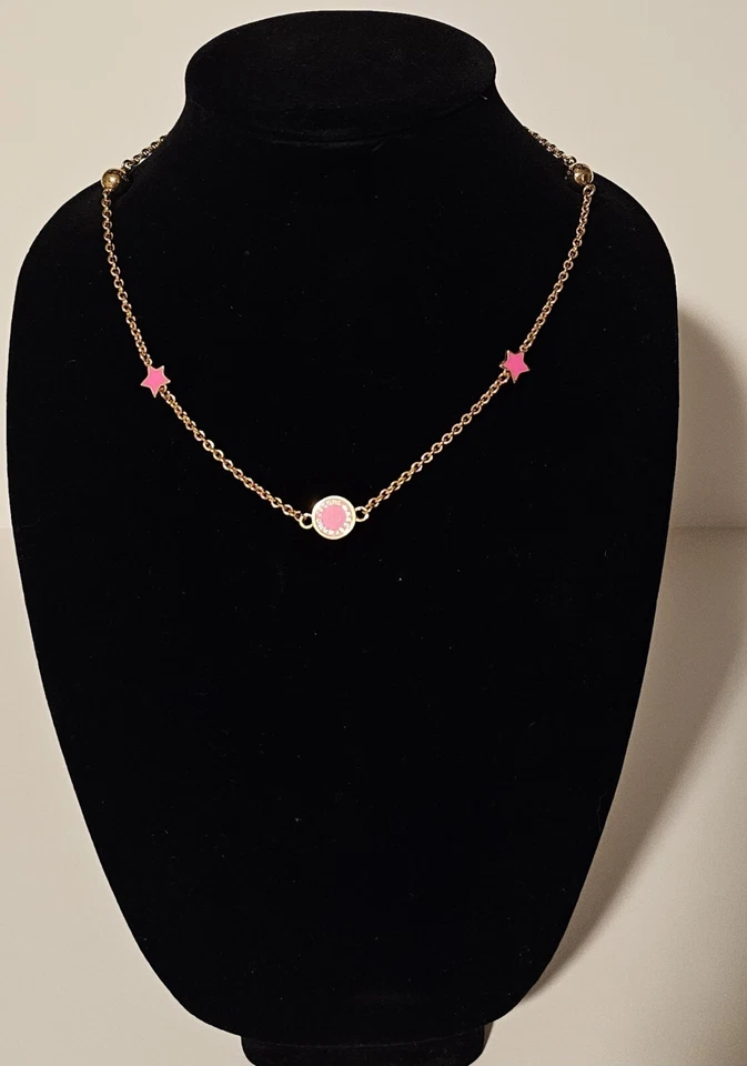 Marc Jacobs Knock Out Pink Star Chain Gold Necklace  - Image 2 of 4