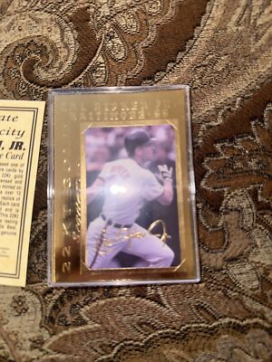 Cal Ripken, Jr.直書き直筆サイン パッチカード CAL RIPKEN JR. 1995 PREMIER BRANDS 22 KT GOLD SIGNATURE