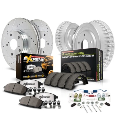 K15097DK-36 Powerstop Brake Disc And Drum Kits 4-Wheel Set Front & Rear