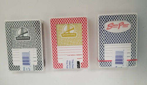 Casino Quality Club Special Bee Playing Cards Played 3 Pack Black Blue Red Used - Picture 2 of 5