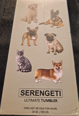 SERENGETI ULTIMATE 20 OZ. GERMAN SHEPHERD DOG TUMBLER!   e9351DXX