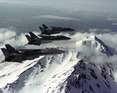 THREE U.S. NAVY GRUMMAN F-14A TOMCAT OF FIGHTER SQUADRON 8X10 PHOTO