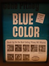 Gene Pitney Blue Color Rare Original Promo Poster Ad Framed!