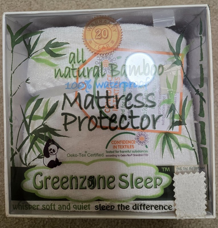GreenZone sleep twin mattress protector - all natural bamboo