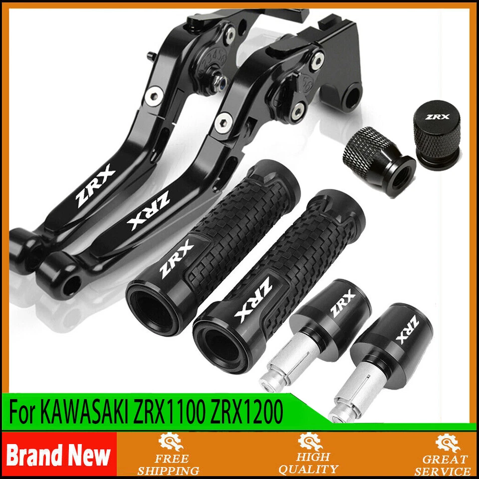 CNC For KAWASAKI ZRX1100 ZRX1200 accessories Handle Grip Brake Clutch Lever Sets Foto 3 de 4