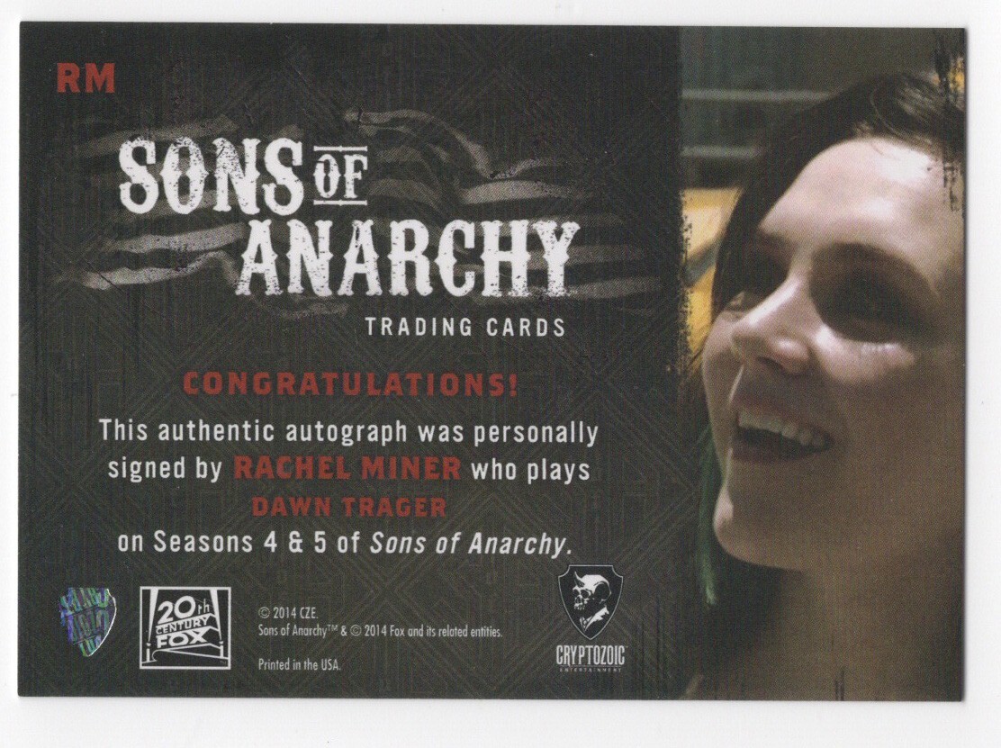 Rachel Miner as Dawn Trager SONS OF ANARCHY Seasons 4-5 Autograph