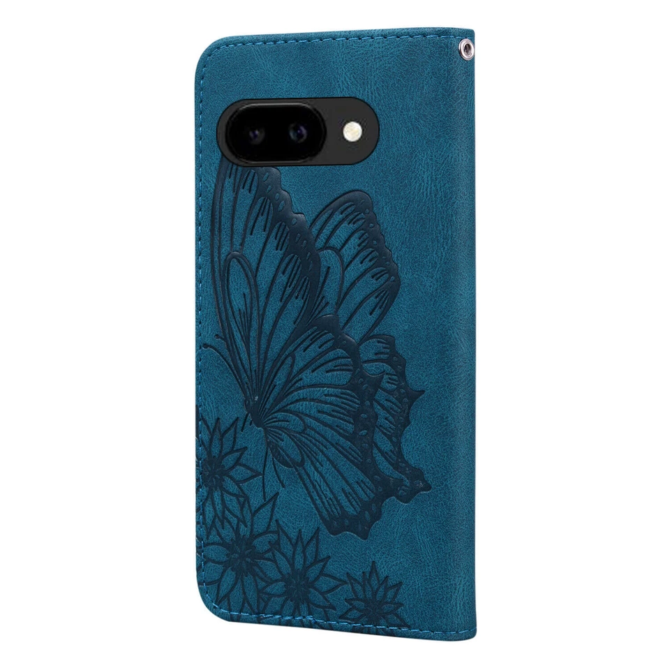 Diamond Butterfly Wallet Phone Case For Google Pixel 9 8 7 6 Pro XL 7A 8A 6A 9A - Image 3 of 4