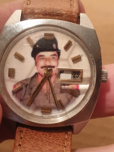 1980'S SADDAM HUSSIEN PRESIDENT WATCH SPECIAL MEMORIAL RARE Ricoh - 第 24/24 張圖片
