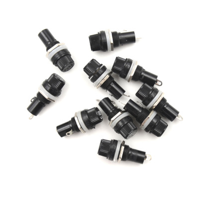 10Pcs Panel Mount Screw Cap Fuse Holder Case for Glass Tube Fuses 5x20mm R_z8