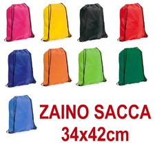 ZAINO BORSA TRACOLLA SACCO SACCA ZAINETTO MARE ESTATE VERDE ROSSO BLU FUCSIA