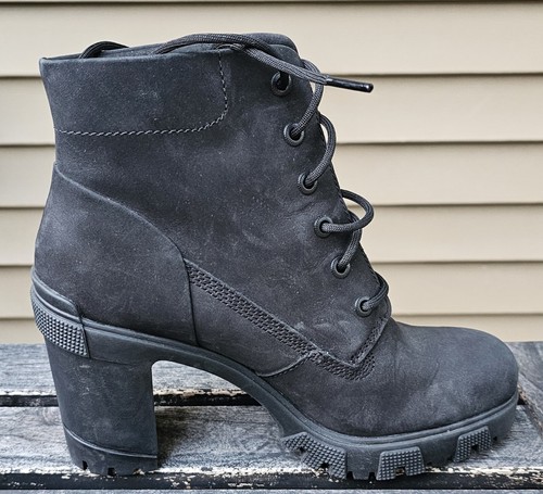 Timberland Mujer Lana Point 6 in Botas Tacón Con Cordones Negras. Talla 8,5 - Imagen 3 de 10