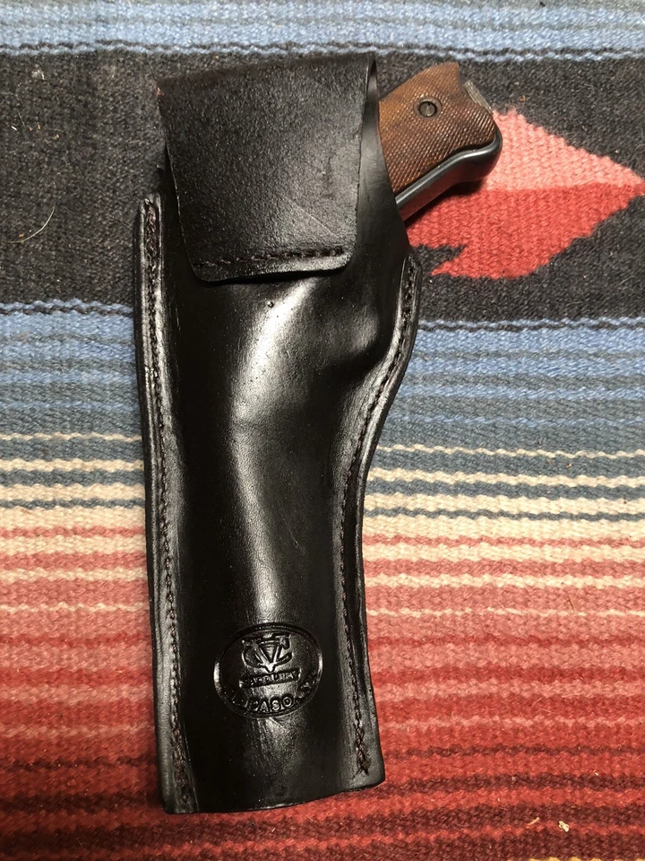 Ruger Mark I II III IV Black Leather Holster w Mag Pouch for 5.5 MK Standard US - Image 3 of 4