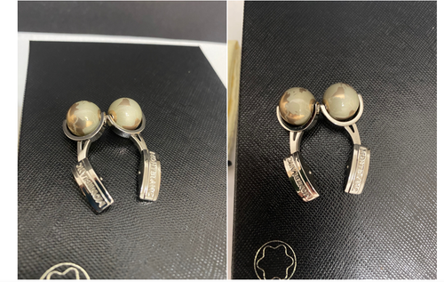 Montblanc Globe Cufflinks 112999 Brand New - Foto 2 di 5