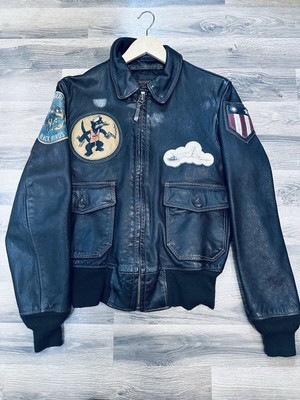 Cockpit USA Black Cats A2 Type G-1 Leather Aviator Jacket Cockpit USA Black Cats A2 Type G-1 Leather Aviator Jacket