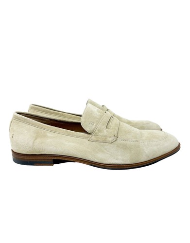 Bally Webb 6303295 Men's Fossil Calf Suede Leather Penny Loafers MSRP $770