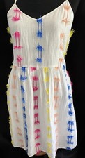 Lou & Grey For LOFT Colorful Cotton Blend Fringed Sun Dress - Size XS  NWT!
