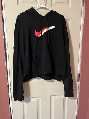 black and pink nike jumper