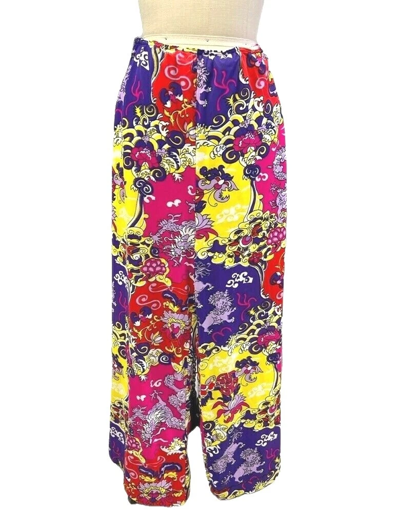 Clubwear Pantalones Vintage Multicolor para Mujeres