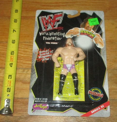 1999 WWF WWE Just Toys Val Venis bendie Bend-ems W...