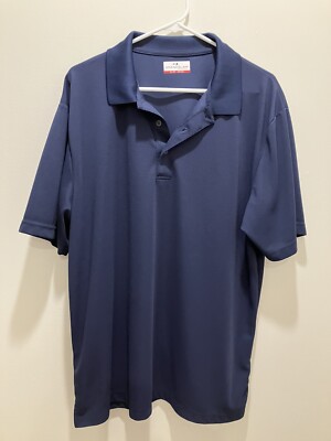 Grand Slam Performance Golf Polo Mens Extra Large Navy Blue Shirt Short Sleeve