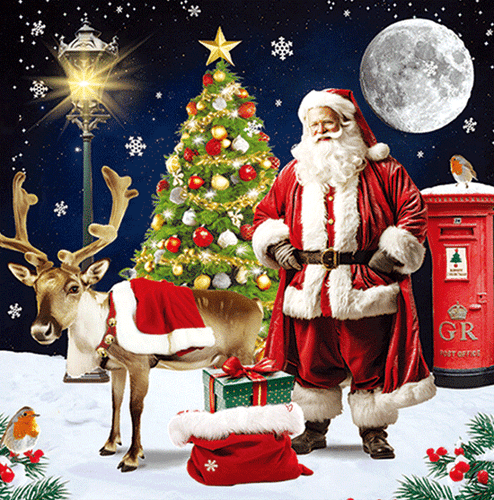 Biglietto di Natale singolo ricordo olografico lenticolare 3D divertente eye popping festivo - Foto 7 di 25