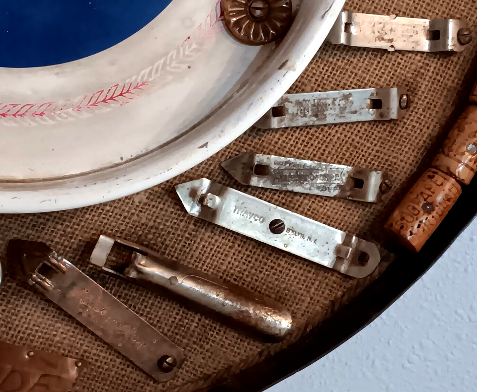 Vintage Breweriana Art COLLAGE Wall Hanging POINT BEER TRAY Stevens